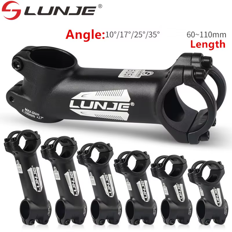 Tige de puissance de vélo ultralégère 10 ° /17 ° /25 ° /35 °   Tige de vélo de route vtt 31.8, tige 