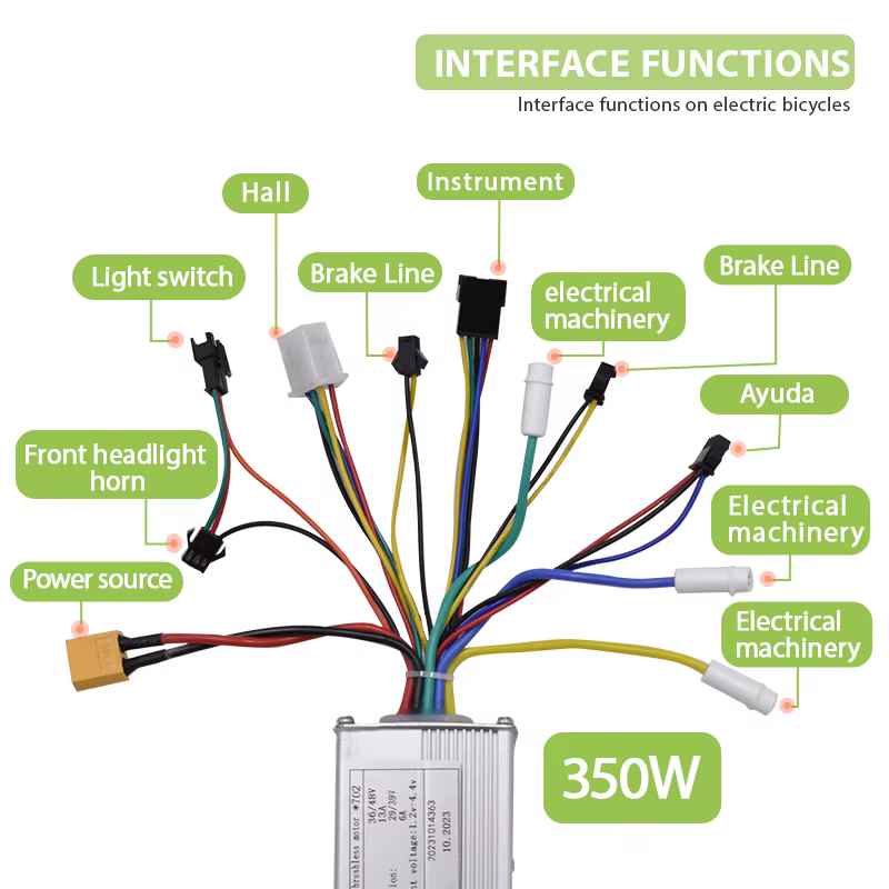 Contrôleur électrique sans balais 350W 500W 800W 36V 48V, pour vélo électrique, Scooter, vélo électr