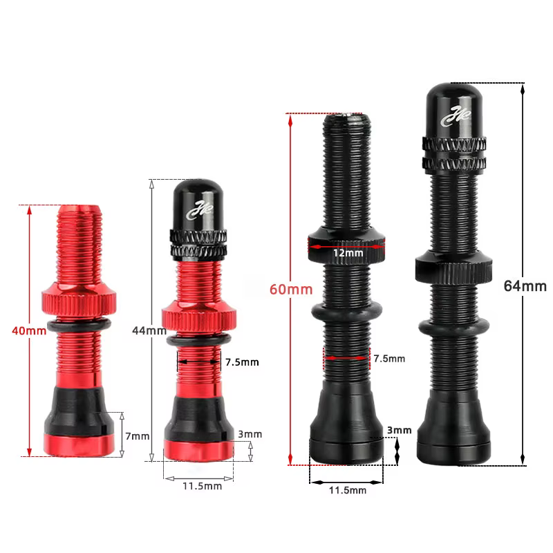 Deemount 2 pièces vannes Schrader A/V 40/60mm CNC usiné anodisé pour jantes Tubeless de vélo de rout