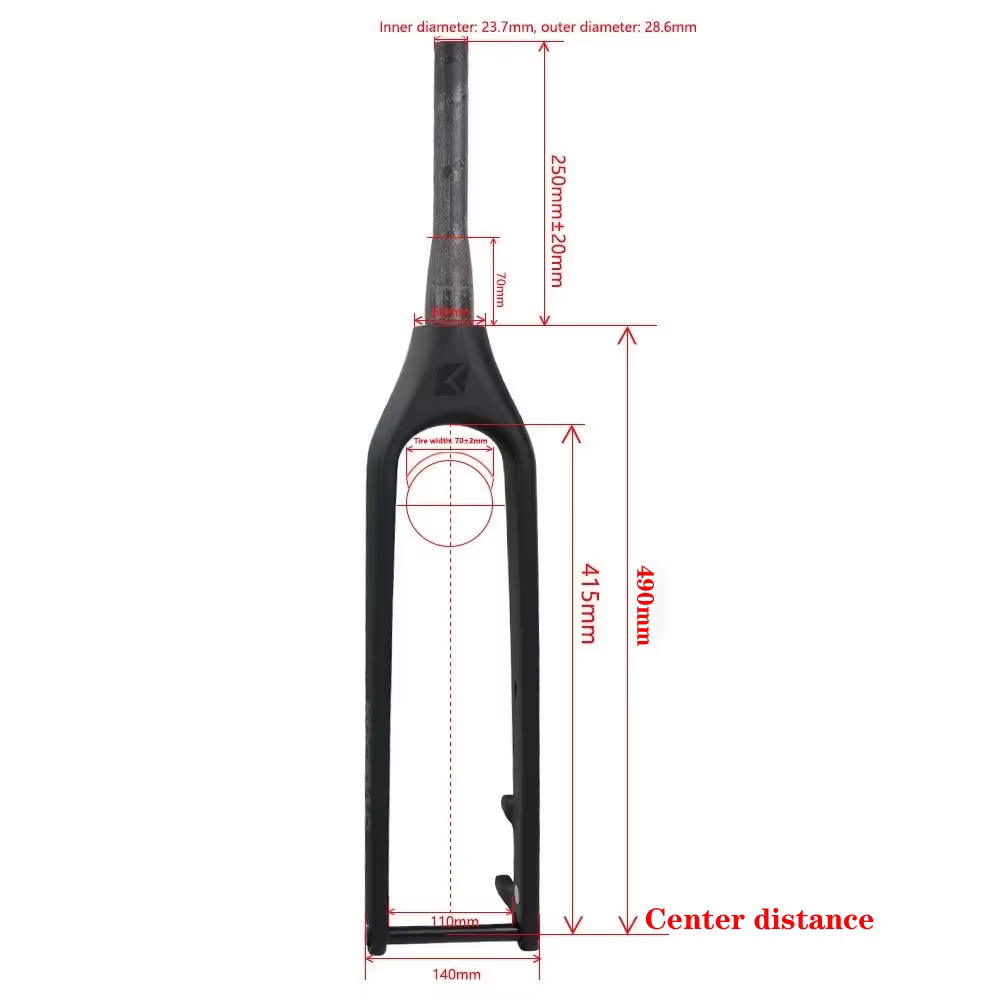 Kocevlo accessoires de vélo, fourche de VTT en Fiber de carbone 29er, axe de baril Boost 15*110mm, r