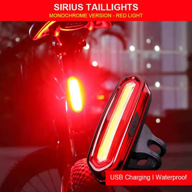 Feu arrière de vélo rechargeable par USB, LED rouge lumineuse, adapté à n'importe quel vélo/casque,