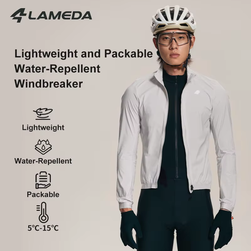 LAMEDA veste de cyclisme pour hommes veste de pluie légère coupe-vent et imperméable pour vélo de ro