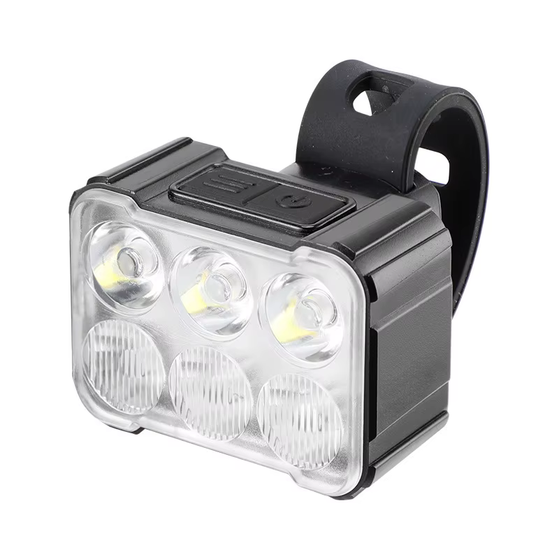 Feu arrière de cyclisme rouge/blanc, 6 lampes, feux de vélo, voyant d'avertissement de sécurité, LED