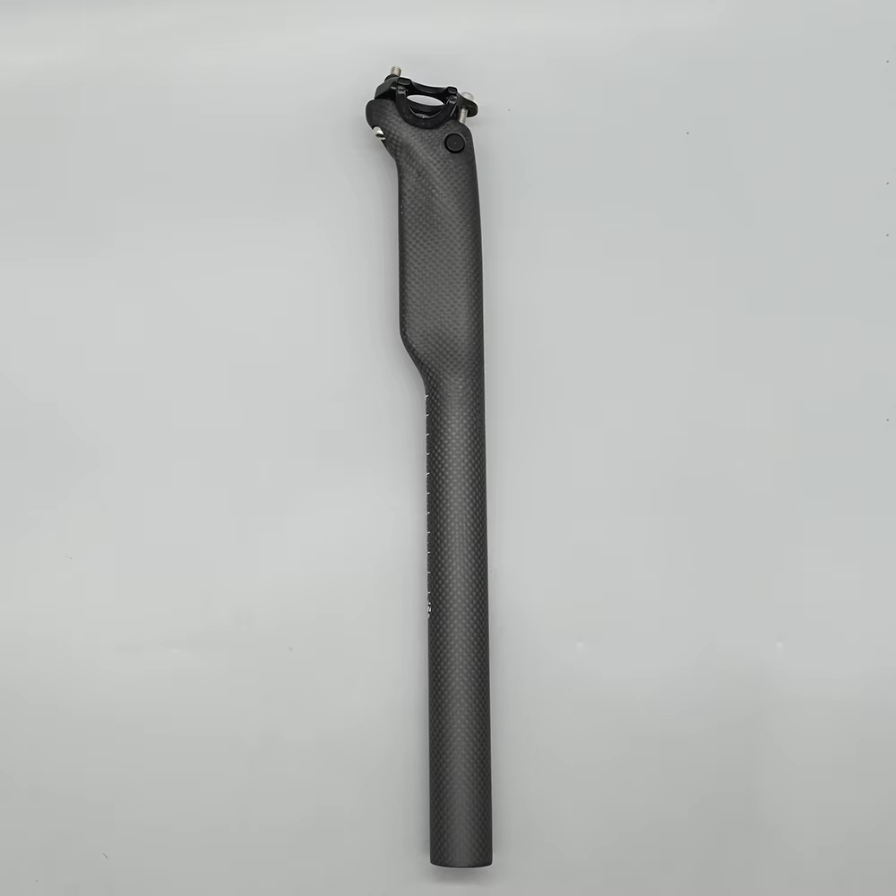 Tige de selle entièrement mate en Fiber de carbone 3K, pour vtt, vélo de route, pièces de vélo 27.2/