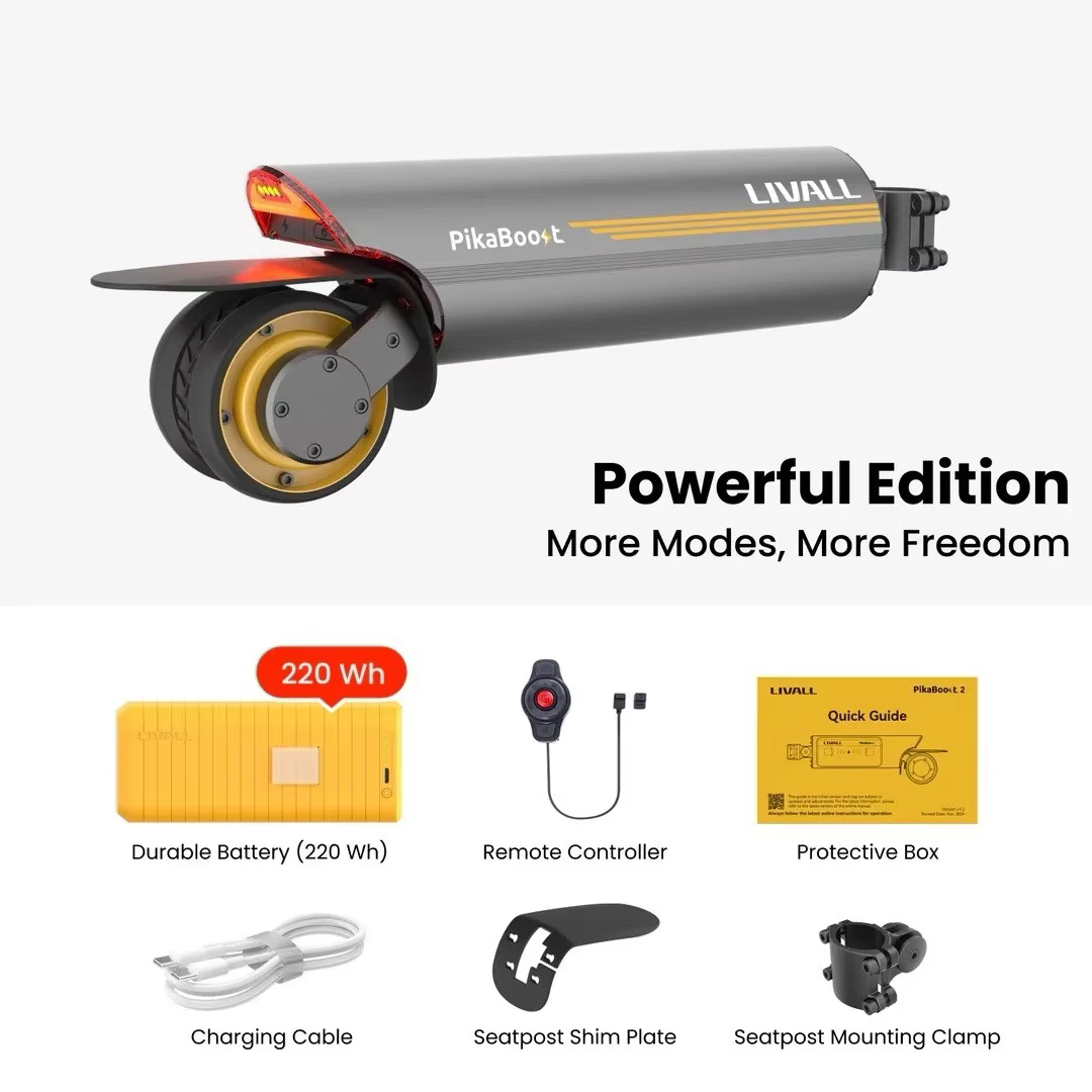 Kit de conversion d'assistance au vélo LIVALL, booster électrique pour vélo PikaBoost2, vélo électri