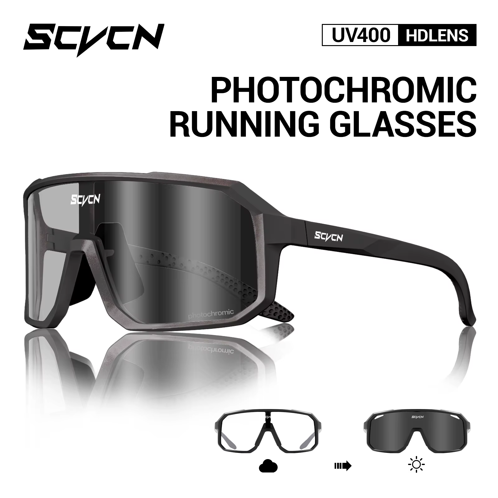 SCVCN lunettes de soleil de cyclisme photochromiques cyclisme en plein air route VTT lunettes hommes