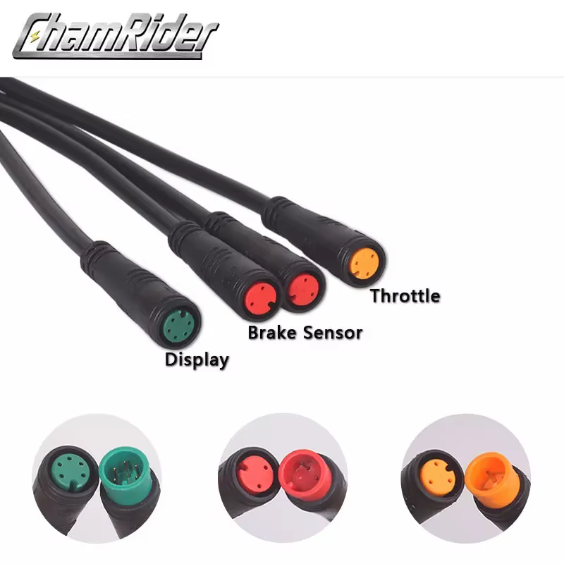 Julet 1 à 4 faisceau de câbles câble principal fil étanche pour vélo électrique accélérateur LCD fre