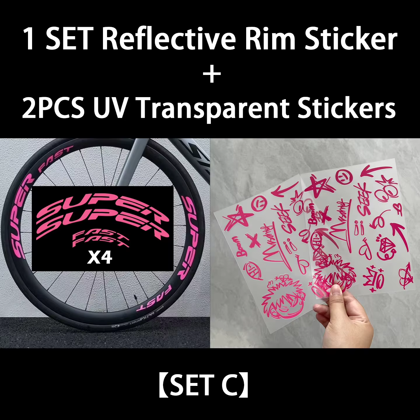 Kit d'autocollants DIY pour vélo – Décoration en vinyle pour cadre, tube, casque, fourche avant, moy
