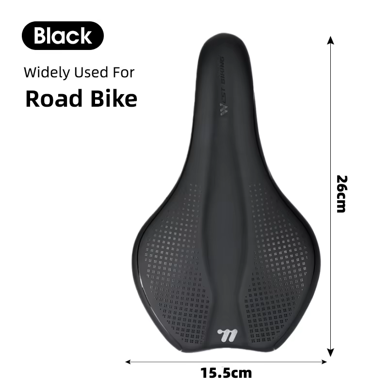 WEST BIKING – selle de vélo pour vtt, Rail creux, respirant, Absorption, imperméable, éponge douce e