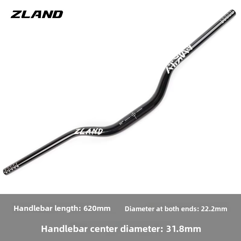 ZLAND VTT guidon élévateur poli-620/680/720/780MM 55mm ascenseur poli noir pour le cyclisme de fond