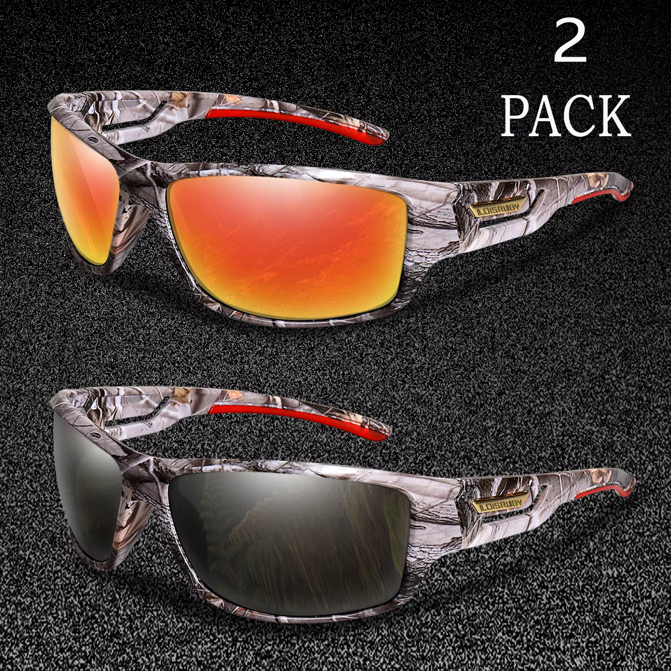 LOISRUBY lunettes de soleil polarisées cyclisme Camouflage conduite Sports de plein air pêche lunett