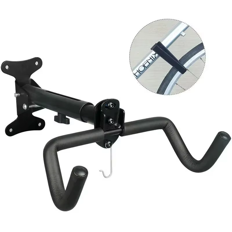 Support mural extensible pour vélo 360 ° Support de suspension rotatif robuste pour vélos de VTT,