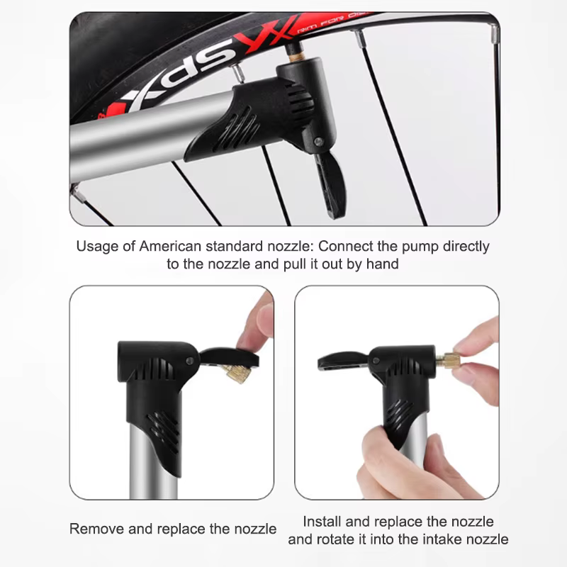 Nouveau gonfleur de vélo, mini gonfleur portable pour VTT, vélo de route, accessoires pour équipemen