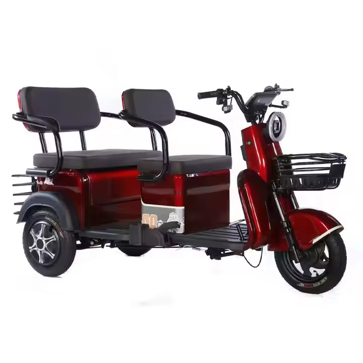 Tricycle électrique à trois roues pour adultes, vélos, pneus larges à corps ouvert, Tricycles Cargo,
