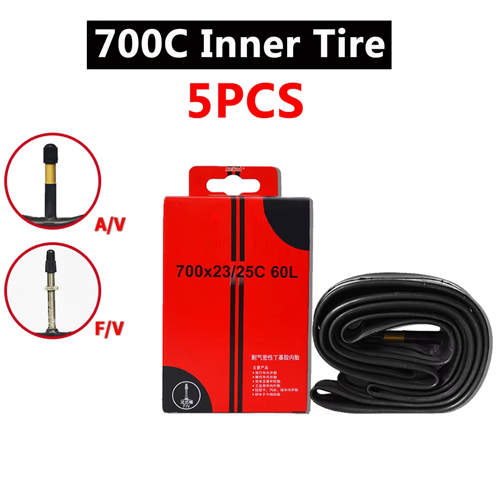 5 pièces KENDA chambre à air de pneu de vélo 700C 18-23C 23-25C 28-32C 35-43C 45C caméra Schrader Pr