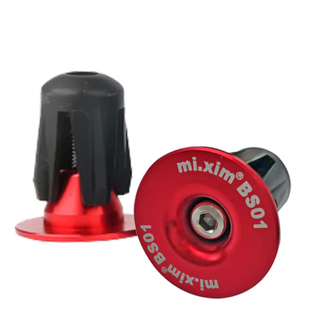 1 paire de embout de barre de poignée de vélo, bouchons de poignées de guidon en alliage d'aluminium
