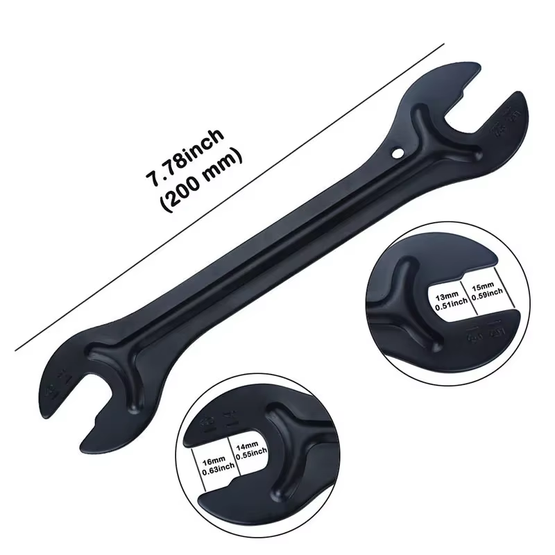 Outil de roue à chaîne de vélo 13/15mm 14/16mm, clé à pédale d'essieu de roue de vélo, clé de répara