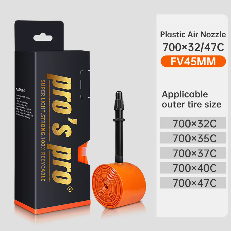 Chambre à air de vélo ultralégère en TPU 700C x 32C-47C pour vélo de route, valve Presta française 4