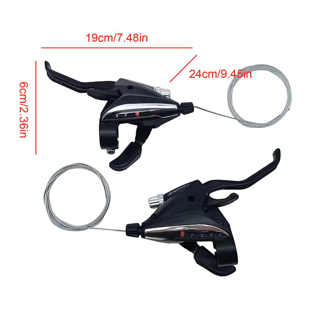 Manettes de dérailleur 3x9 vitesses pour VTT avec levier de frein et câble de changement de vitesse,
