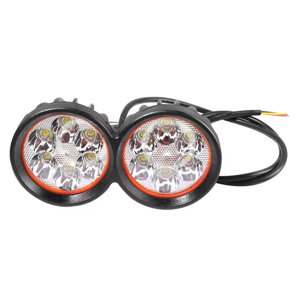 Phare avant LED lampe Super lumineux Scooters 6 LED projecteur antibrouillard travail Spot 12-80V un
