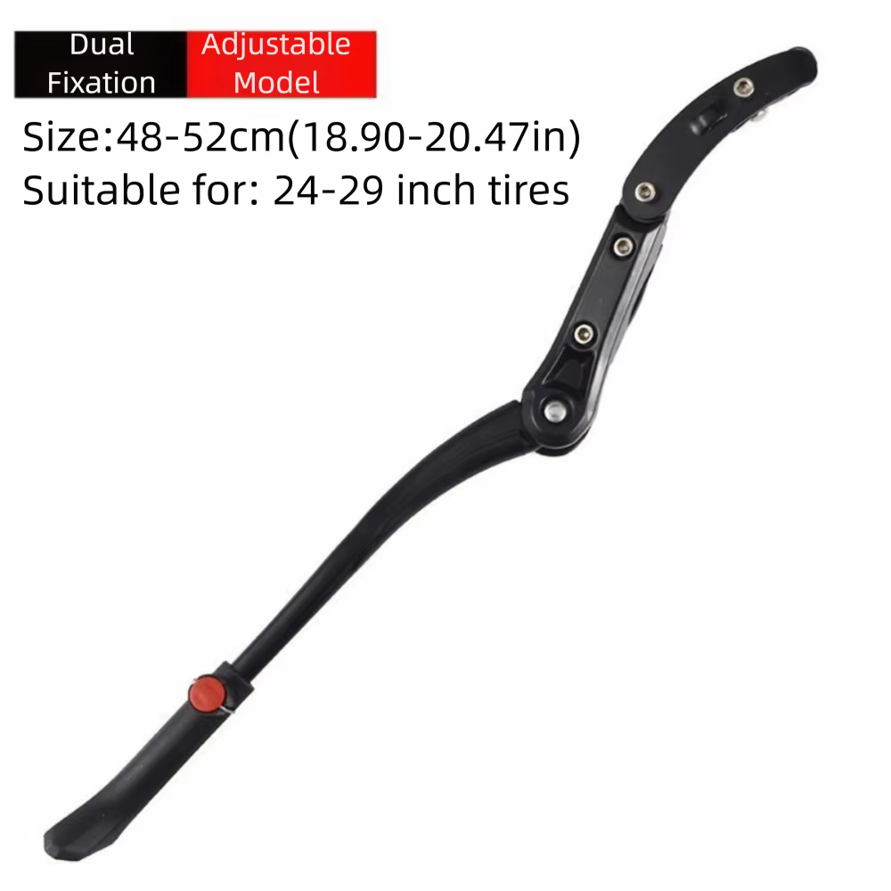 Béquille latérale arrière en aluminium pour vélo, support de vélo réglable, support latéral arrière,