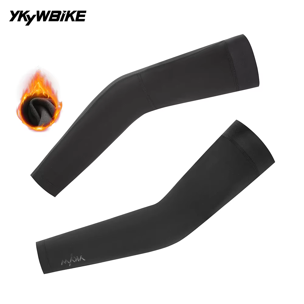 YKYWBIKE Manchons de bras de cyclisme en polaire chaude d'hiver 10-20 ° C Manchettes de sport de ple