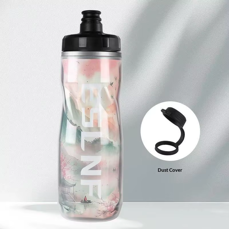 ♩ Bouteilles d'eau isolées pour vélo de 610 ml, bouteille d'eau en PP protégée contre la chaleur et