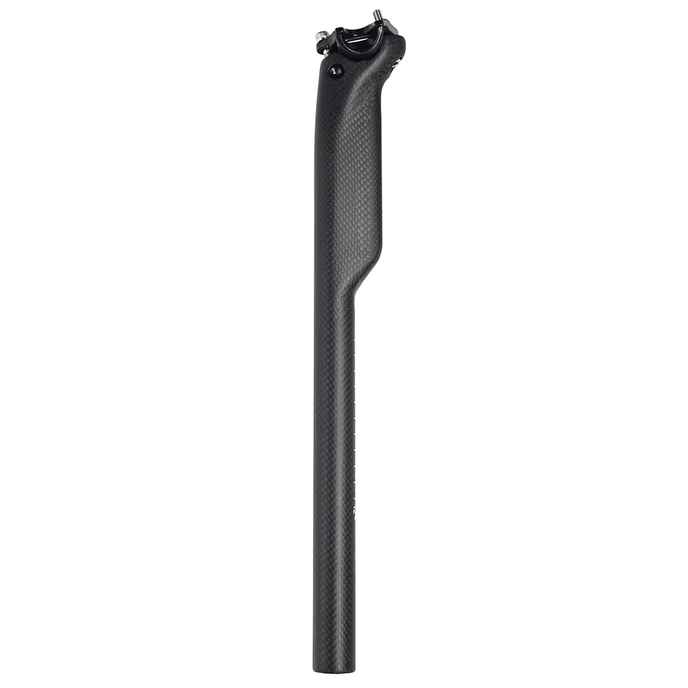 Tige de selle entièrement mate en Fiber de carbone 3K, pour vtt, vélo de route, pièces de vélo 27.2/