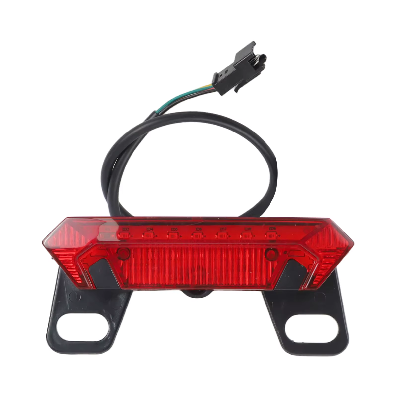 Feu arrière pour vélo électrique 36-60V avec modes frein et nuit, câblage batterie/contrôleur, boîti