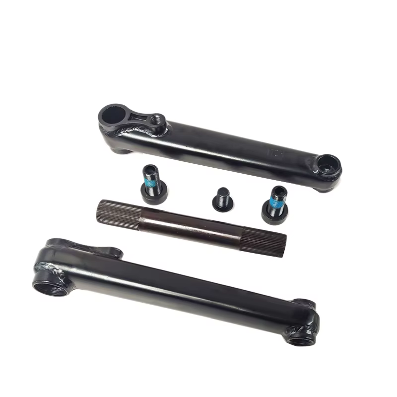 Pédalier de vélo BMX en acier chromé noir CRMO 48T * 19MM * 170MM 9/16 mi BB/Euro BB/espagnol BB/BB