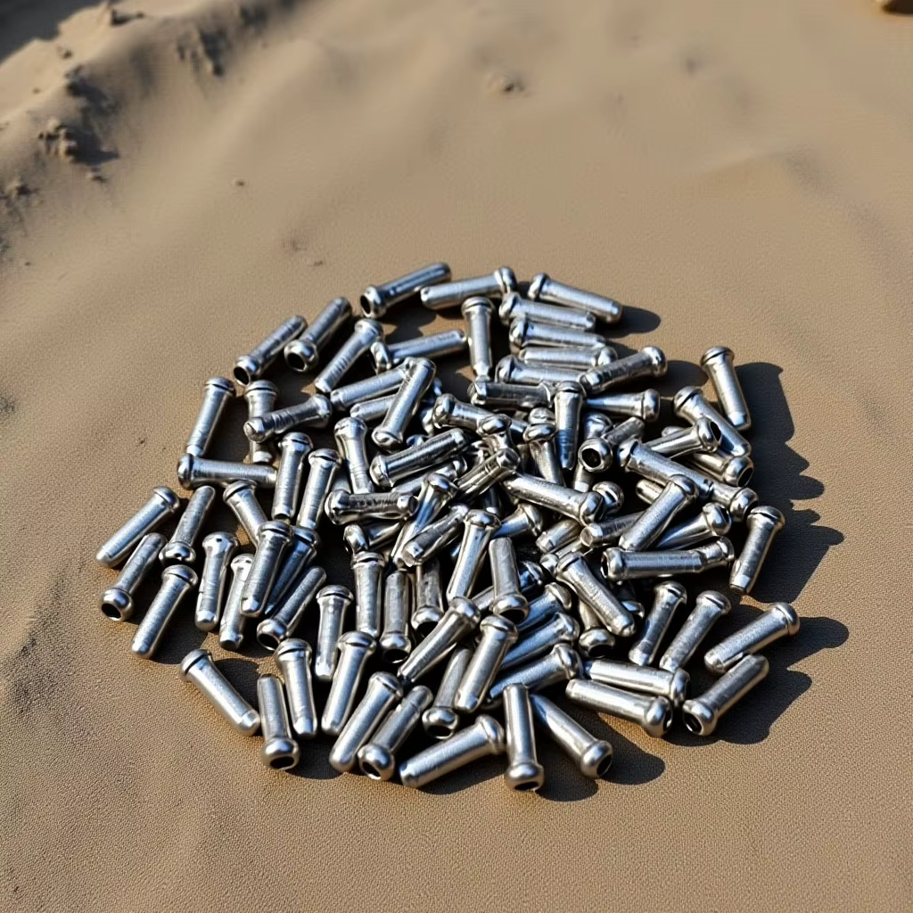 100 embouts de câble de vélo en alliage d'aluminium pour câbles de frein et de vitesses, raccords à 