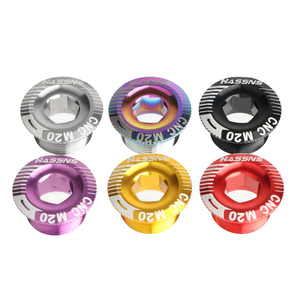 Vis de manivelle CNC en alliage d'aluminium pour pédalier Shimano XT/XTR/SLX, capuchon de 2,2 de vél