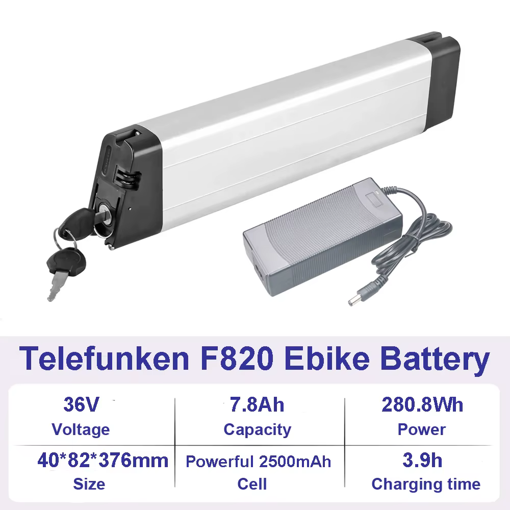 Batterie de vélo électrique pour Telefunken, 36V, 10,4 Ah, 11,6 Ah, 12,8 Ah, 14Ah, 16Ah, XC940, XC94