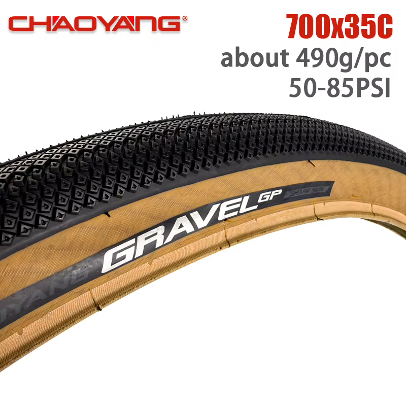 CHAOYANG-Vélo de Route FLYING DIAMOND, Pliage Gravel Bicycle, Opathy 28 '', 37/42-622 60TPI, Brown E