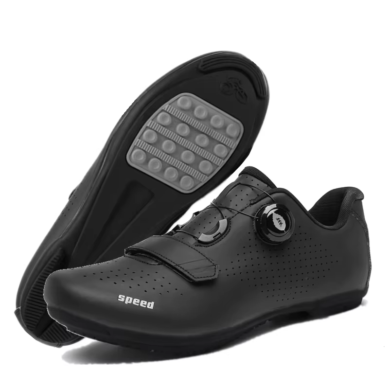 Chaussures de cyclisme en carbone pour femmes et hommes, chaussures de vélo de vitesse, plates, éven