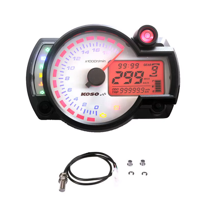 KObuc18000-Compteur de Vitesse Numérique LCD Pliable pour Moto, 7 Documents Réglables, Odomcirculati