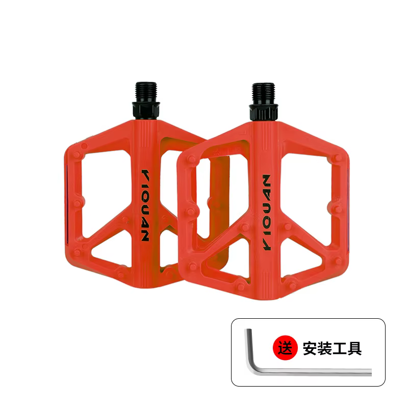 Pédales de vélo portant en nylon 9/16 "pédales plates antidérapantes pédales de cyclisme légères à p