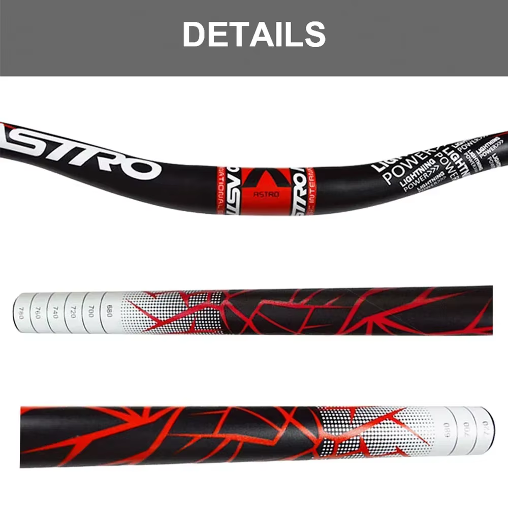 Guidon de vélo en alliage d'aluminium, guidon de vtt pour route, VTT, 31.8mm x 780/800mm, volant pou