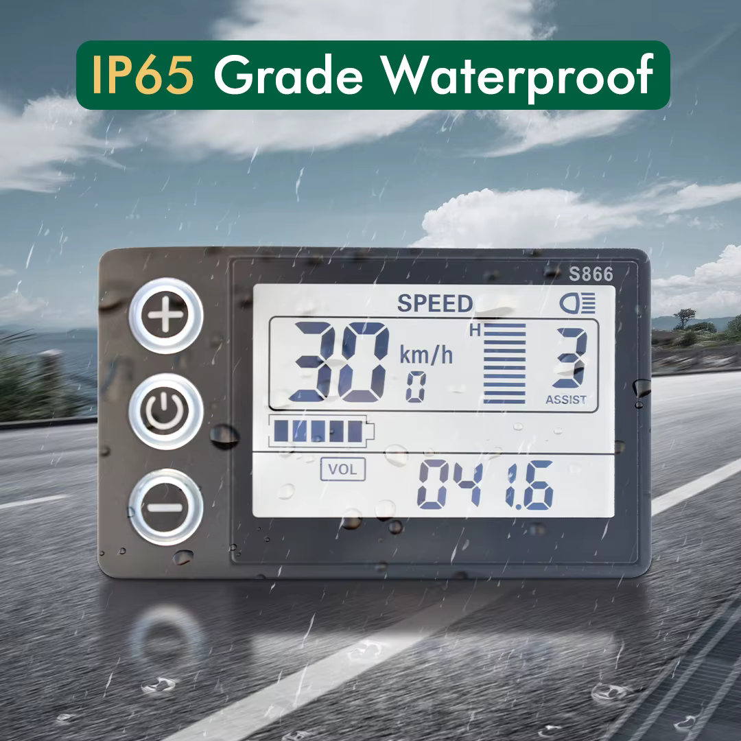 UART2 24V 36V 48V S866 vélo électrique LCD affichage compteur E Scooter panneau LCD avec USB UART po