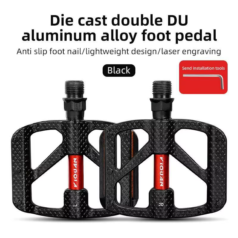 Pédales de vélo ESLNF en alliage d'aluminium antidérapantes, pédales de vélo tout-terrain, de route 