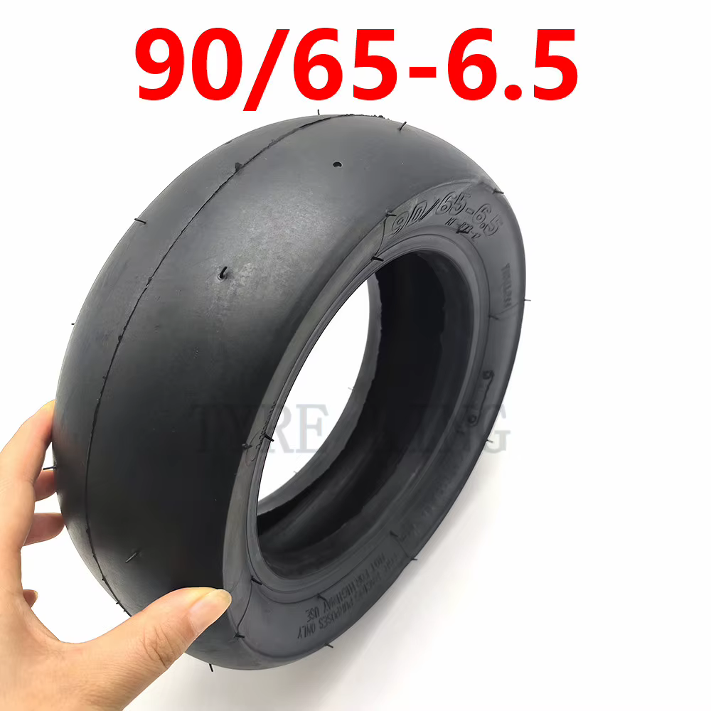 Pneu lisse de 10 pouces, accessoires de moto 90/65 – 6.5, pneus à vide sans chambre à air avant 110/