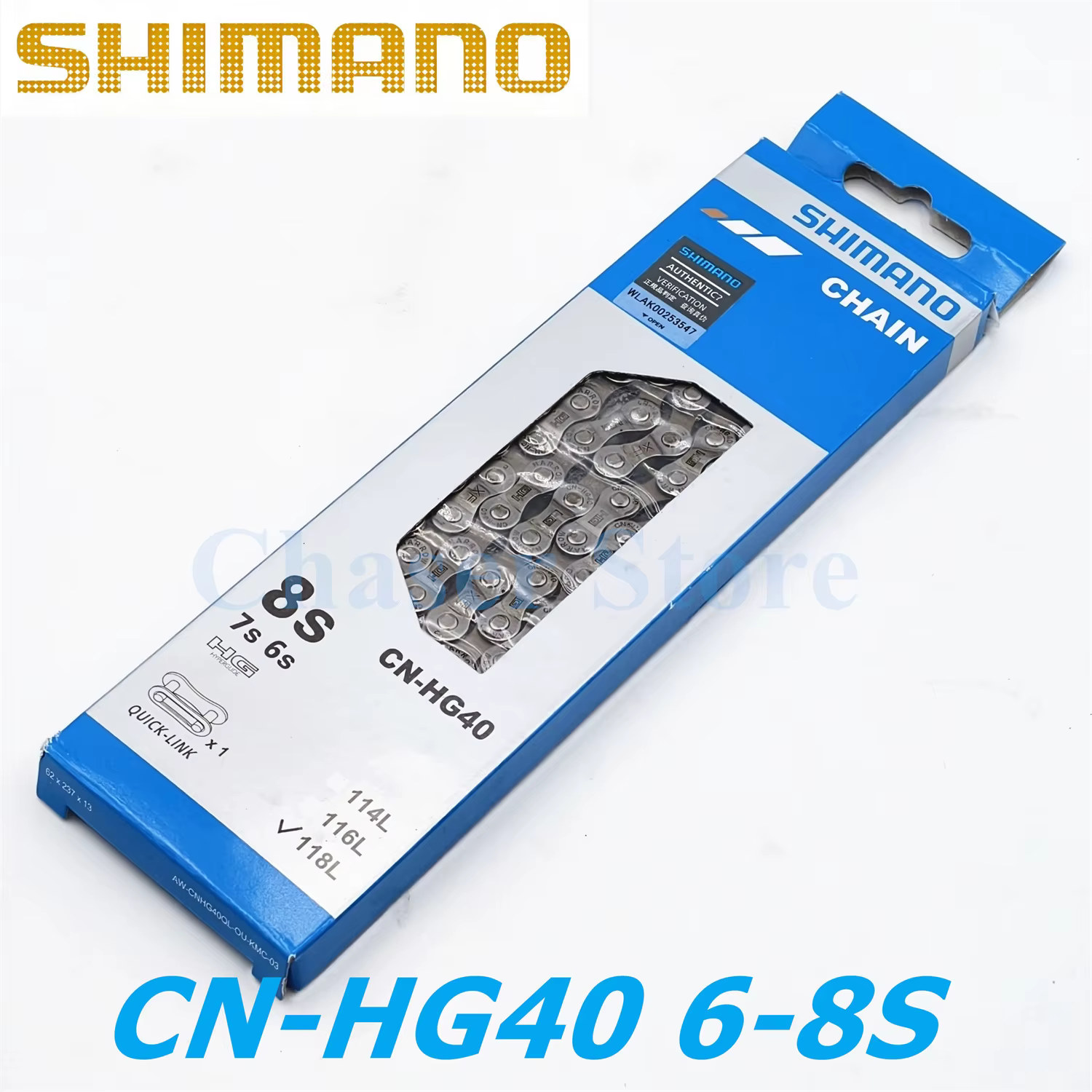 Chaîne de vélo SHIMANO CN-HG40 6s 7s 8 vitesses 118 maillons, accessoires de vélo, chaînes pour moto