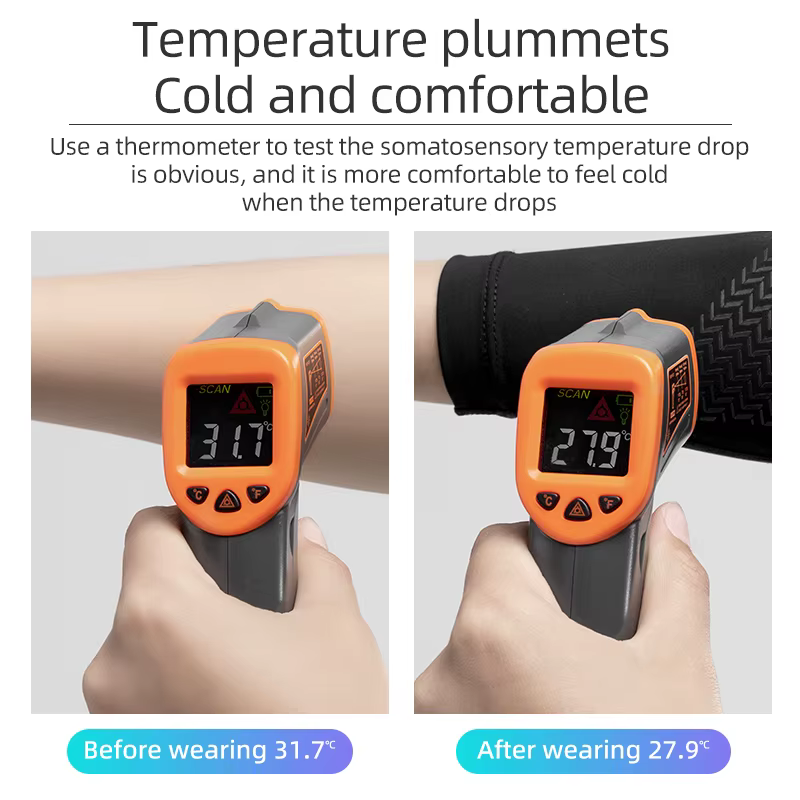 ROCKBROS – housse de bras de refroidissement en soie glacée, manches de vélo d'été respirantes, prot