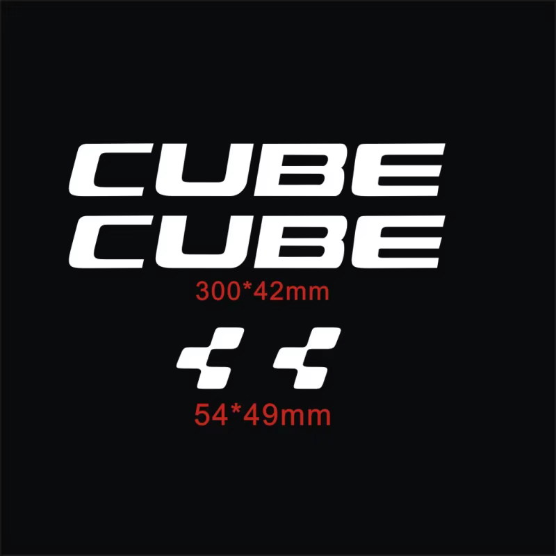 Autocollants décoratifs pour cadre de vélo CUBE, autocollants pour VTT, BMX, vélo de route, lettres