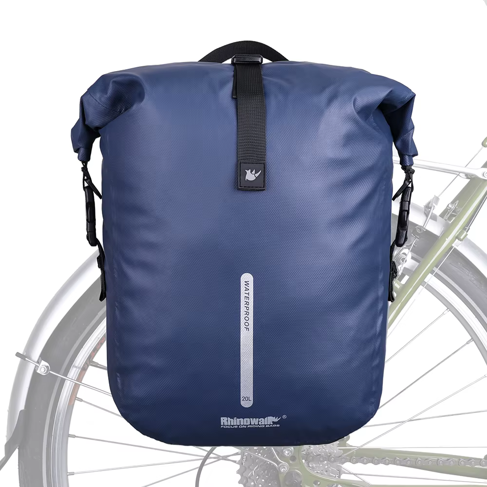 Sacoche et sacoche de vélo Rhinowalk 100% entièrement imperméables, grande capacité 27L, sacoche mul