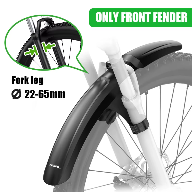 Garde-boue avant de vélo RBRL, couverture complète, Compatible avec pneus de 3 pouces, résistant aux