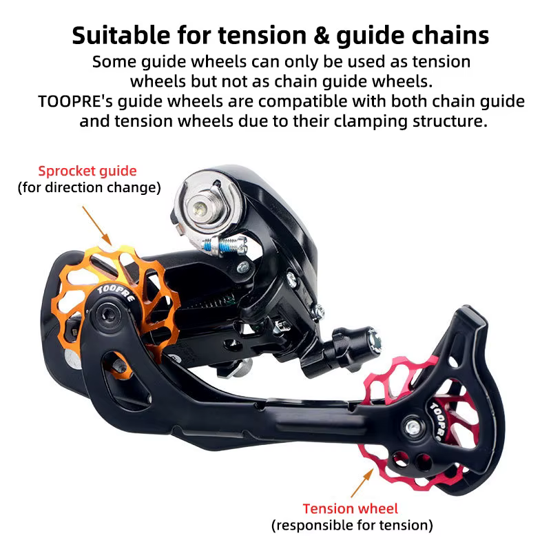TOOPRE roue de guidage de dérailleur arrière de vélo 11T 13T roulements Perrin en céramique légers e