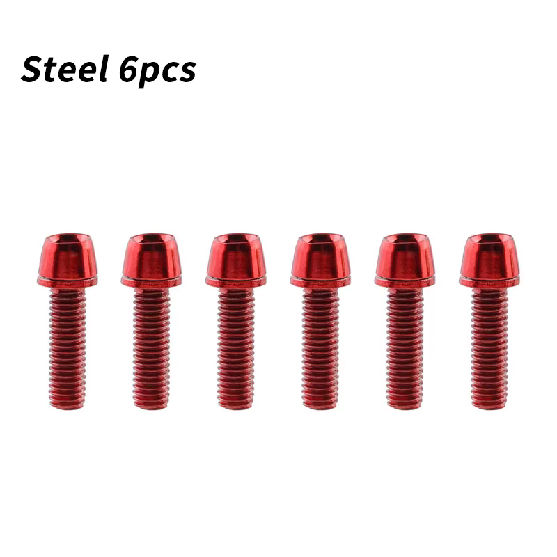 MUQZI 6 pièces boulons de tige M5x17mm vis de tige de guidon de vélo avec rondelle vis de montage de