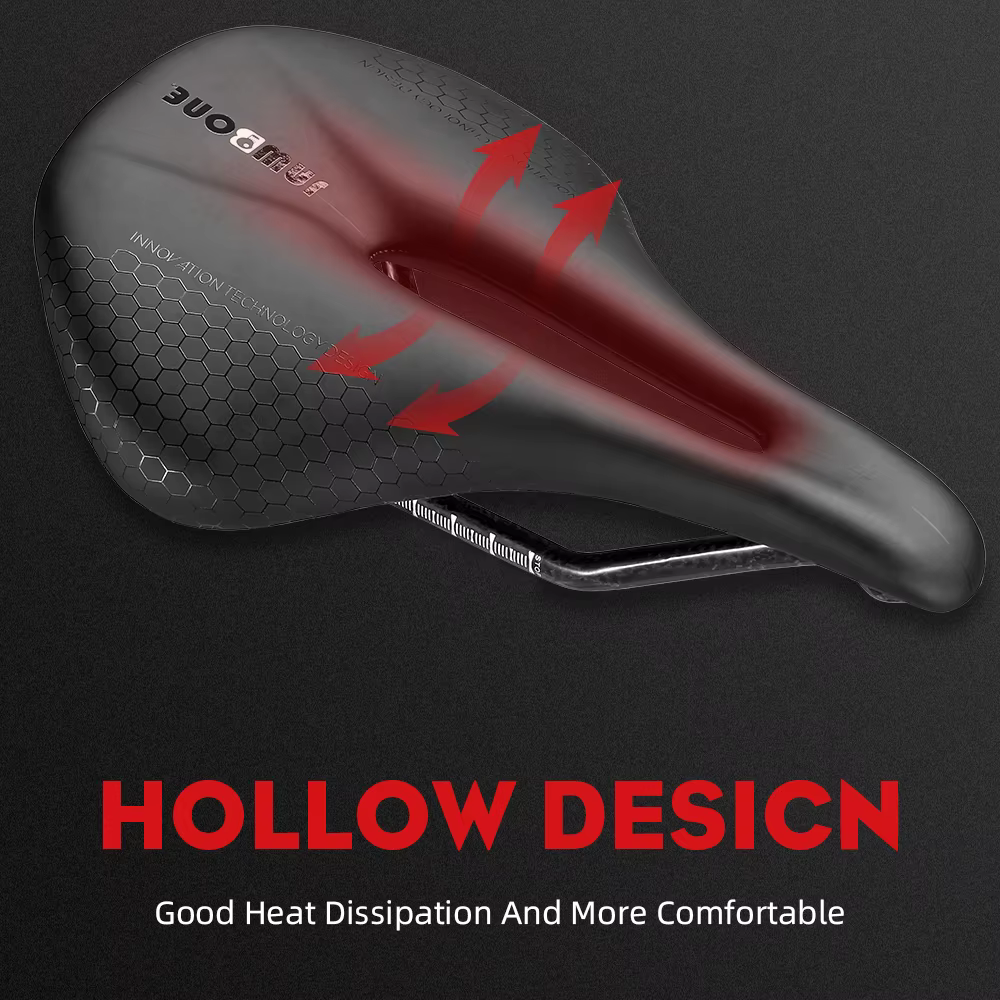 JAWBONE-Selle de vélo en cuir ultralégère, 7x9mm, entièrement en carbone, design creux R64, coussin