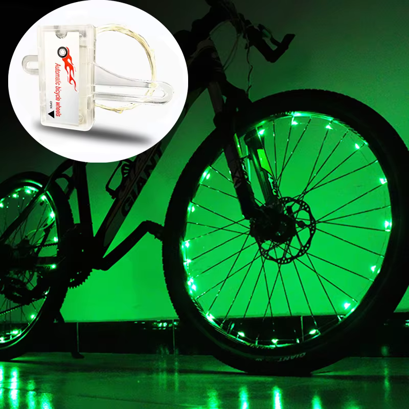 Accessoires de vélo : Éclairages LED pour roues de vélo, lumières décoratives pour cadre VTT, éclair